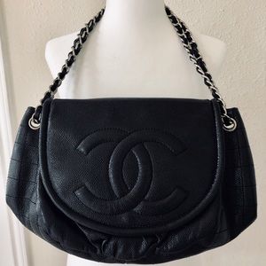 Chanel ❤️ Timeless half moon flap bag.